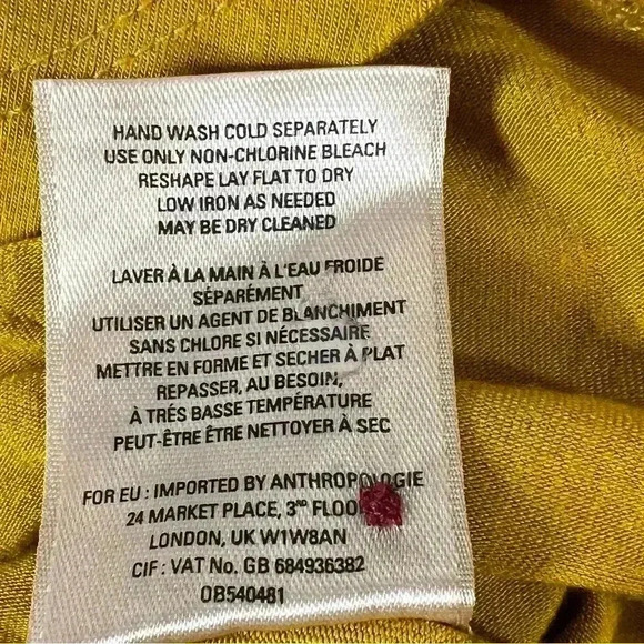 Beautiful mustard yellow top with crochet neck and beaded tassels size medium - Picture 7 of 9